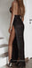 Sexy Mermaid Black Sequins Long Evening Prom Dresses, Spaghetti Straps prom dresses, YD0012