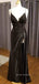 Unique Mermaid Black Satin Appliques Long Evening Prom Dresses, Custom prom dresses, YD0051