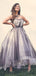 Sweetheart Tulle A-line High-low Long Evening Prom Dresses, Strapless Custom Prom Dresses, YD0067