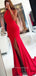 Unique Mermaid Halter High Slit Long Evening Prom Dresses, Custom Cheap Prom Dresses, YD0077