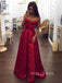 Spaghetti Straps A-line Satin Long Evening Prom Dresses, Custom Cheap Sweetheart Prom Dresses, YD0078