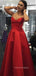 Spaghetti Straps A-line Satin Long Evening Prom Dresses, Custom Cheap Sweetheart Prom Dresses, YD0078