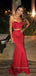 Mermaid Two Pieces Red Long Evening Prom Dresses, Custom Sweetheart Prom Dresses, YD0083