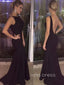 Elegant Black Mermaid Long Evening Prom Dresses, Custom Backless Prom Dress, YD0113