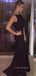 Elegant Black Mermaid Long Evening Prom Dresses, Custom Backless Prom Dress, YD0113