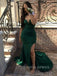 Gorgeous Emerald Green Mermaid Long Evening Prom Dresses, Custom Strapless Prom Dress, YD0114