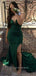 Gorgeous Emerald Green Mermaid Long Evening Prom Dresses, Custom Strapless Prom Dress, YD0114