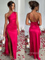 Sexy Backless One Shoulder Long Evening Prom Dresses, Cheap Custom Mermaid Prom Dress, YD0142