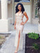 Formal Mermaid Beaded Side Slit Long Evening Prom Dresses, YD0224