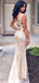 Formal Mermaid Beaded Side Slit Long Evening Prom Dresses, YD0224