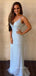 Sparkly Sequins Spaghetti Straps Mermaid V-neck Long Evening Prom Dresses, YD0226