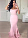 Off Shoulder Mermaid Two Pieces Long Evening Prom Dresses, YD0229