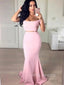 Off Shoulder Mermaid Two Pieces Long Evening Prom Dresses, YD0229