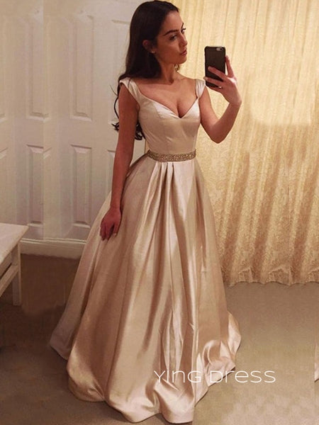 strapless open back dress Champagne Strapless Shimmer Mermaid Horsehair Prom Dress